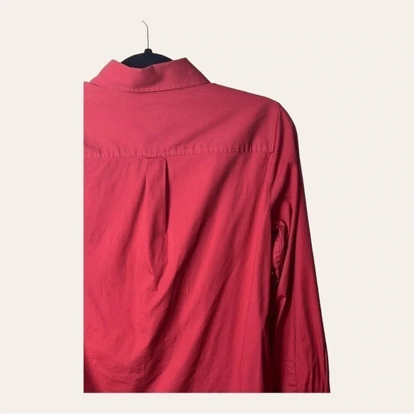 0190W. TALBOTS FULL BUTTON UP TOP COLLAR SIZE 4 DUSTY RED IN COLOR - Picture 9 of 11